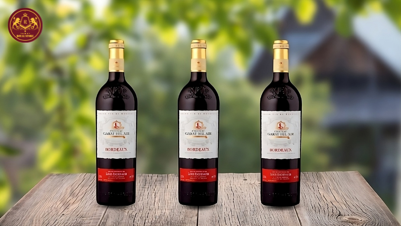 những chai Rượu vang Chateau Garat Bel Air